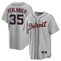 Punc D.Tigers #35 Justin Verlander Player Gray Home Game Stitched Jerseys