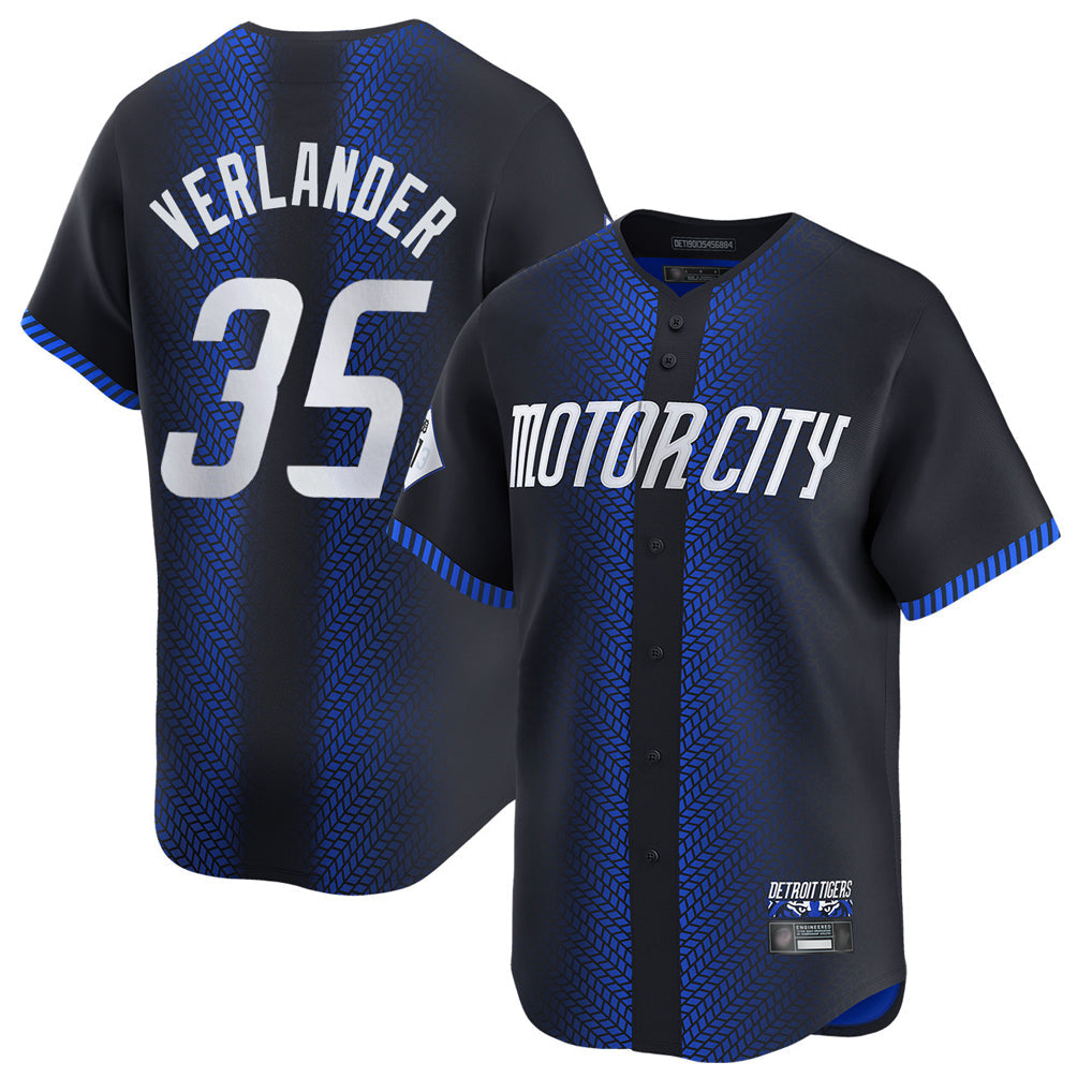 Punc D.Tigers #35 Justin Verlander Player Navy City Connect Home Limited Stitched Jerseys