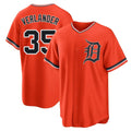 Punc D.Tigers #35 Justin Verlander Player Orange Home Game Stitched Jerseys