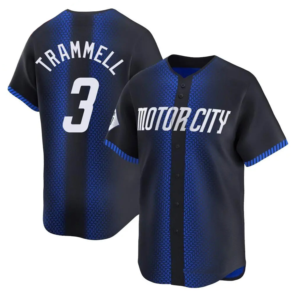 Punc D.Tigers #3 Alan Trammell Player Navy City Connect Home Limited Stitched Jerseys