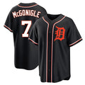 Punc D.Tigers #7 Kevin McGonigle Player Black Fashion Out Home Game Stitched Jerseys
