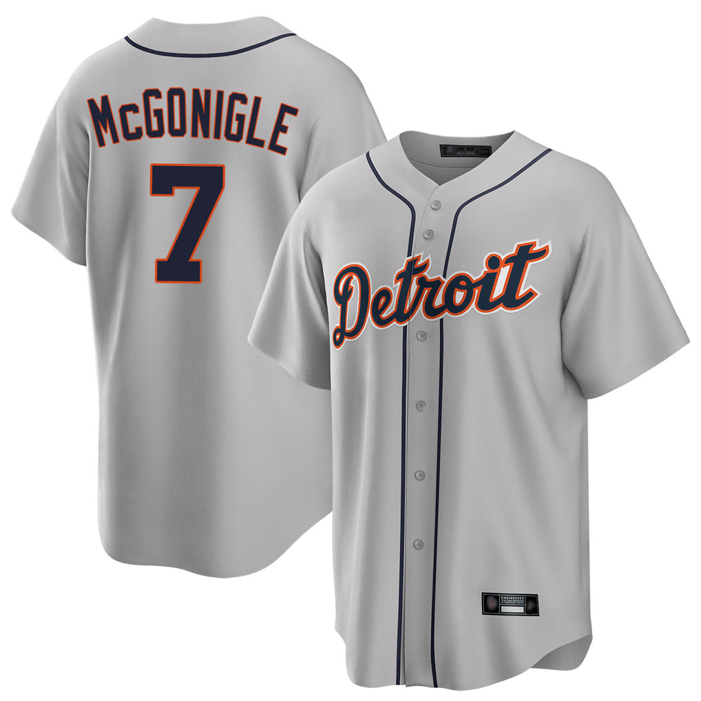 Punc D.Tigers #7 Kevin McGonigle Player Gray Home Game Stitched Jerseys