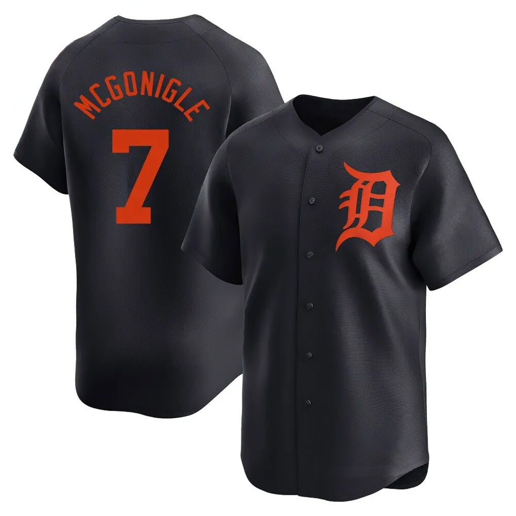 Punc D.Tigers #7 Kevin McGonigle Player Navy Home Limited Stitched Jerseys