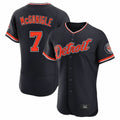 Punc D.Tigers #7 Kevin McGonigle Player Navy Limited Elite Home Game Stitched Jerseys