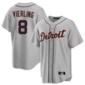 Punc D.Tigers #8 Matt Vierling Player Gray Home Game Stitched Jerseys