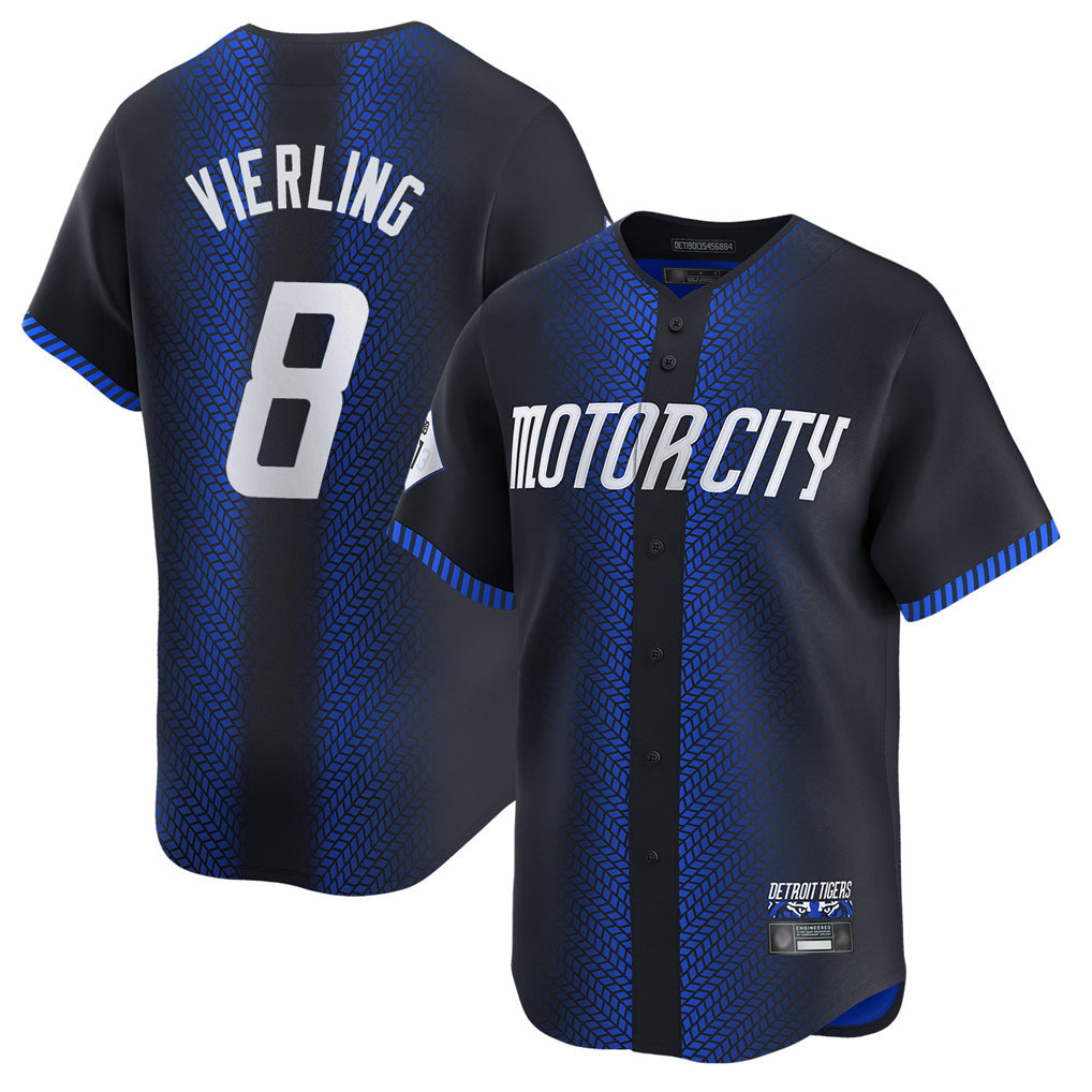 Punc D.Tigers #8 Matt Vierling Player Navy City Connect Home Limited Stitched Jerseys