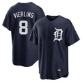 Punc D.Tigers #8 Matt Vierling Player Navy Game Home Stitched Jerseys