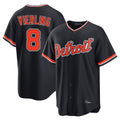 Punc D.Tigers #8 Matt Vierling Player Navy Home Game Stitched Jerseys