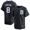 Punc D.Tigers #8 Matt Vierling Player Navy Home Limited Game Stitched Jerseys