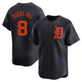 Punc D.Tigers #8 Matt Vierling Player Navy Home Limited Stitched Jerseys