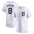 Punc D.Tigers #8 Matt Vierling Player White Limited Elite Home Stitched Jerseys