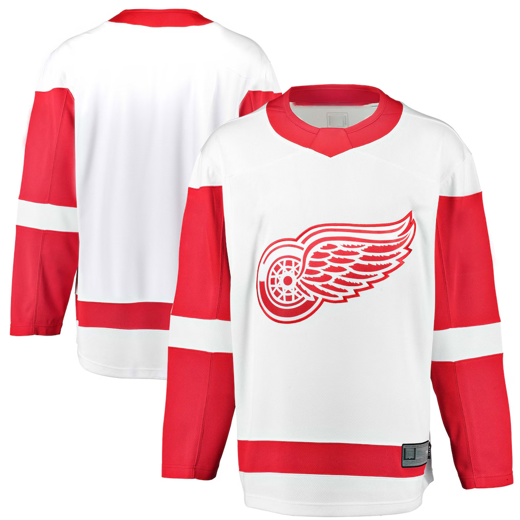 Punc D.Red wings White Breakaway Away Jerseys