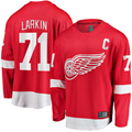 Punc D.Red wings #71 Dylan Larkin Branded Red Captain Home Breakaway Jerseys