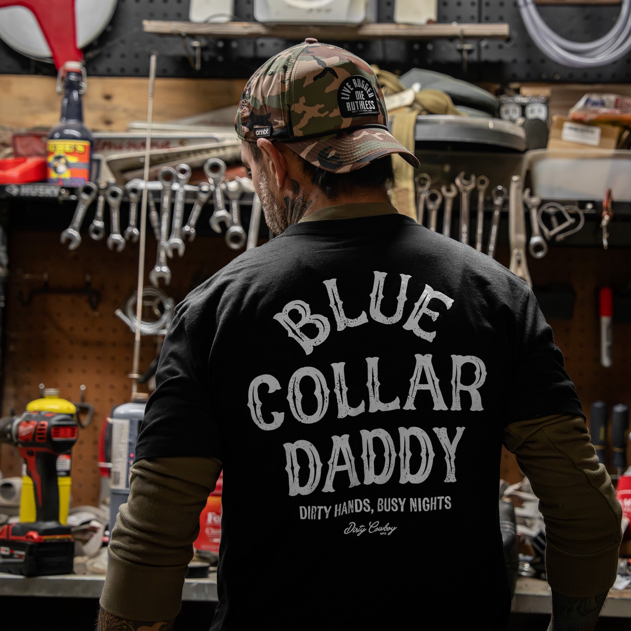 Crovyie cheap jerseys Ordering Blue Collar Daddy Men's T-Shirt