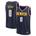 Punc D.Nuggets #0 Christian Braun Navy Fast Break Replica Player Jerseys - Icon Edition