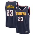 Punc D.Nuggets #23 Cameron Johnson Navy Fast Break Replica Jerseys - Icon Edition