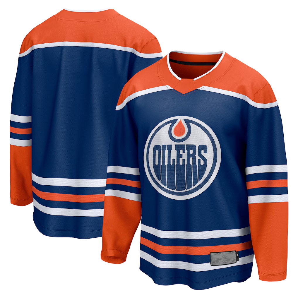 Punc E.Oilers Royal Home Breakaway Blank Jerseys