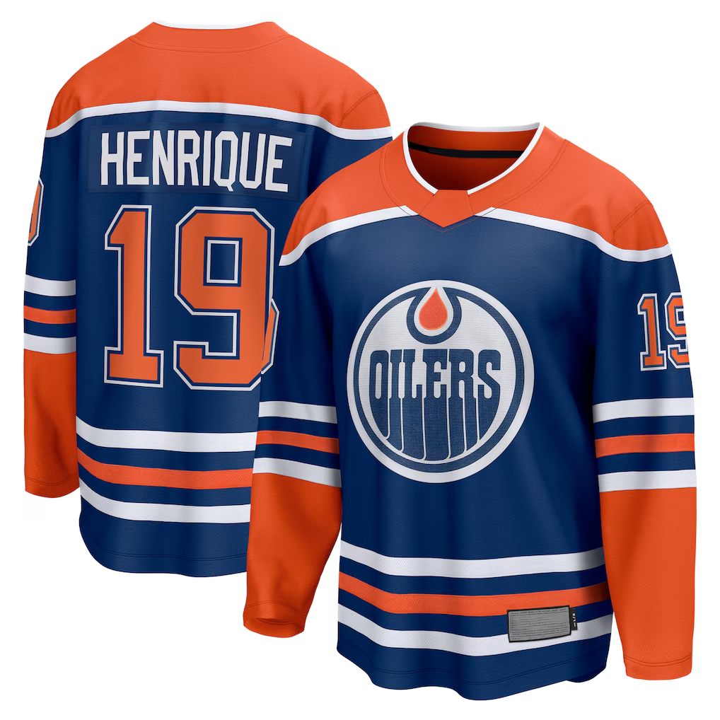 Punc E.Oilers #19 Adam Henrique Royal Home Breakaway Jerseys