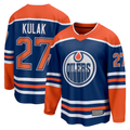 Punc E.Oilers #27 Brett Kulak Royal Home Breakaway Player Jerseys