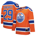 Punc E.Oilers #29 Leon Draisaitl Mitchell & Ness Orange Power Play Jerseys