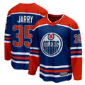 Punc E.Oilers #35 Tristan Jarry Royal Home Premier Breakaway Player Jerseys