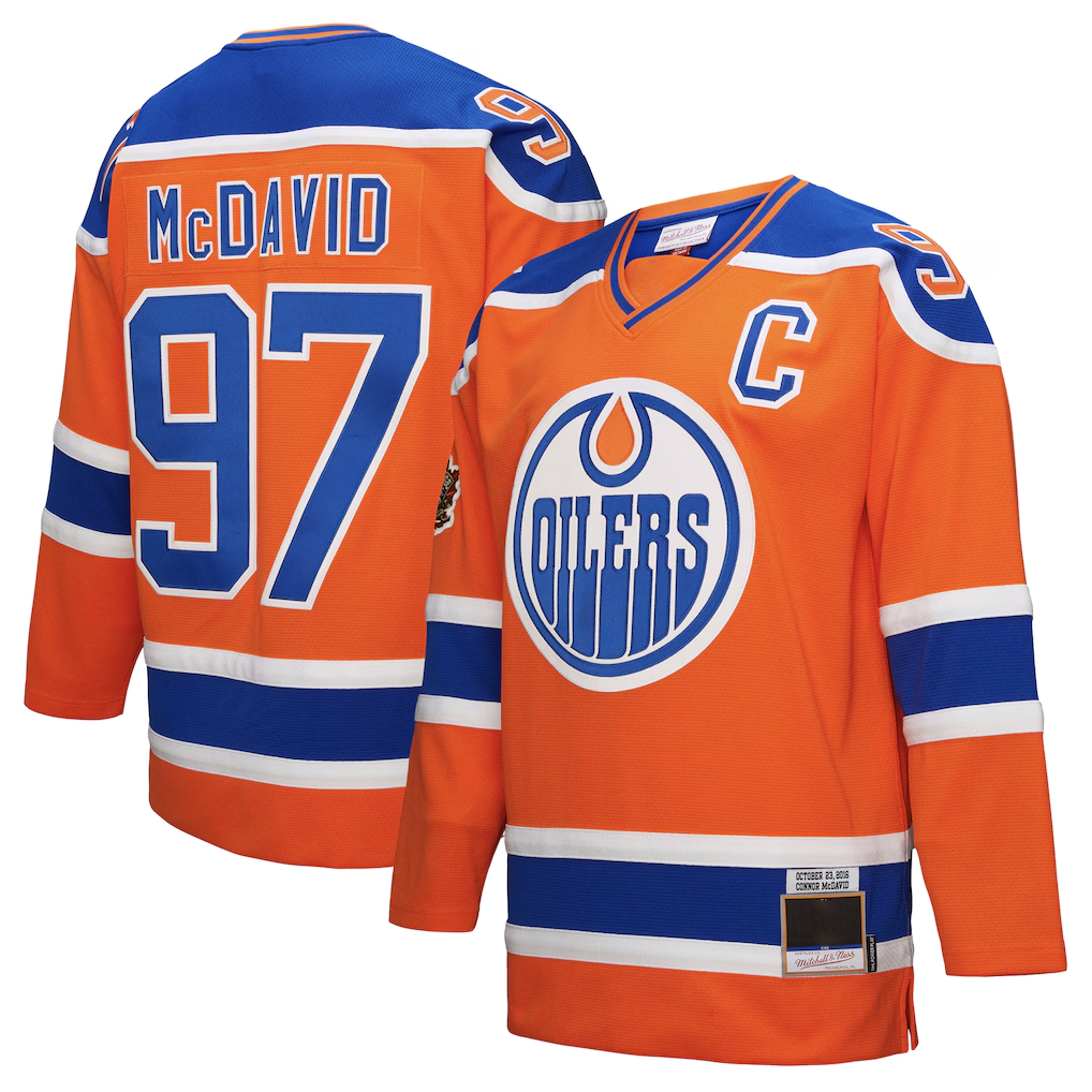 Punc E.Oilers #97 Connor McDavid Mitchell & Ness Orange Power Play Jerseys