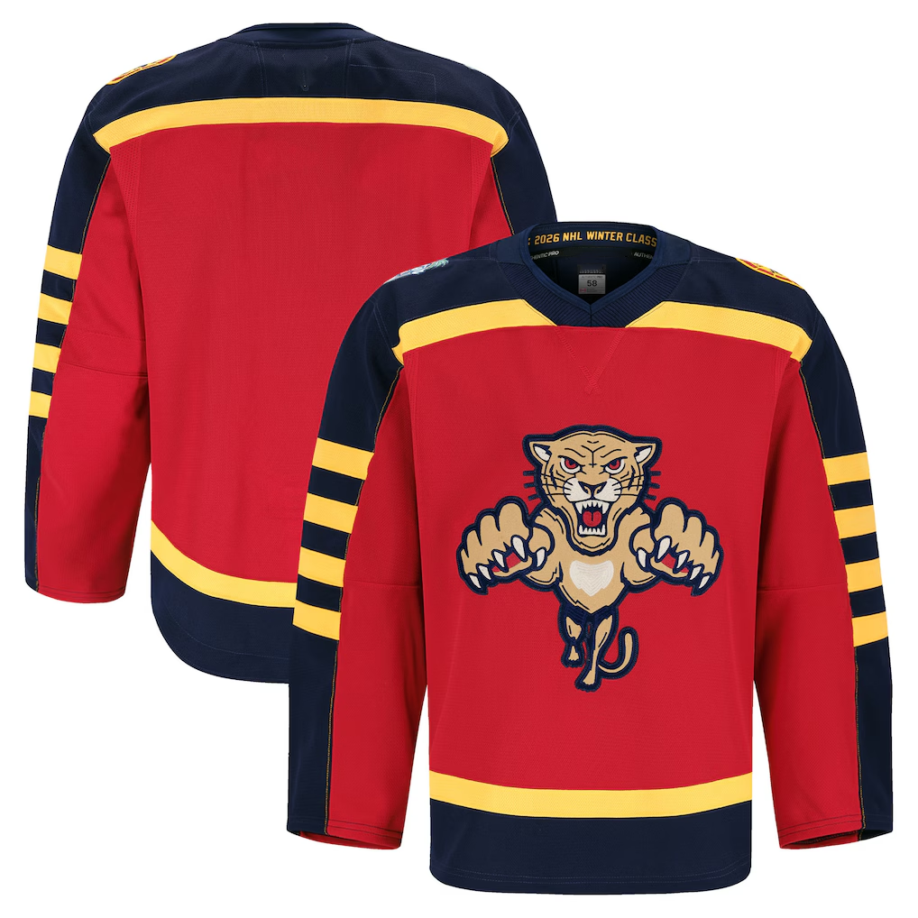 Punc F.Panthers Red 2026 Winter Classic Authentic Pro Jerseys