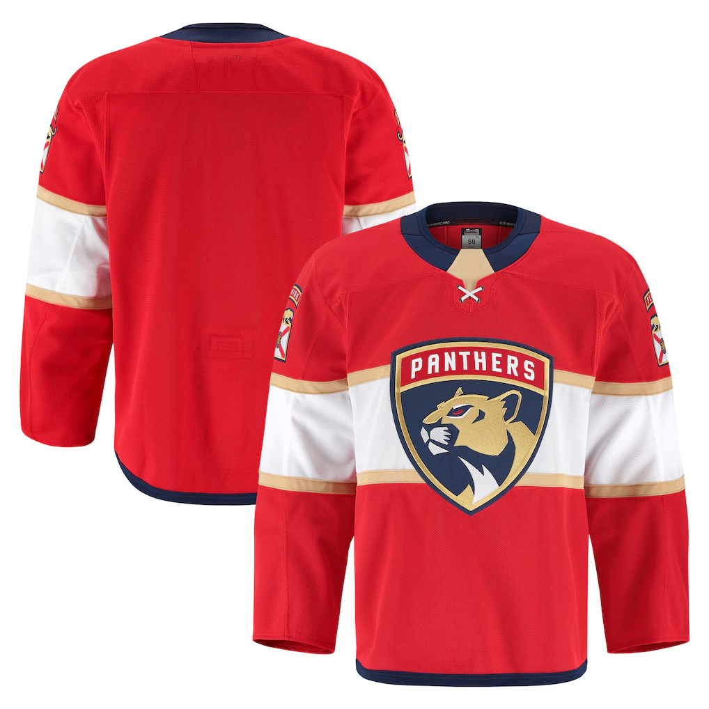Punc F.Panthers Red Home Authentic Pro Jerseys