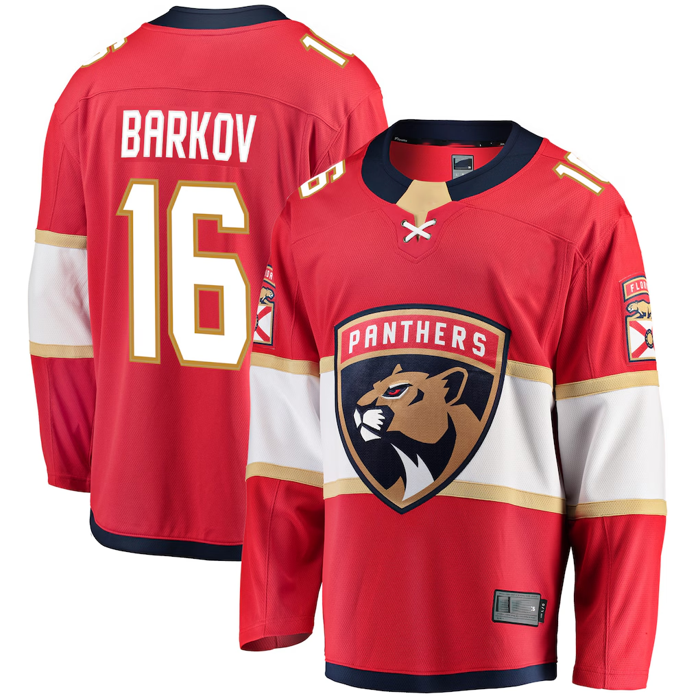Punc F.Panthers #16 Aleksander Barkov Red Breakaway Jerseys