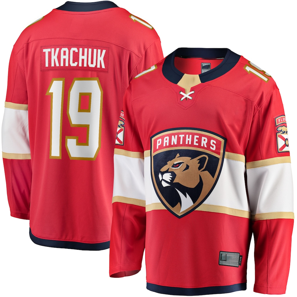 Punc F.Panthers #19 Matthew Tkachuk Red Home Breakaway Player Jerseys