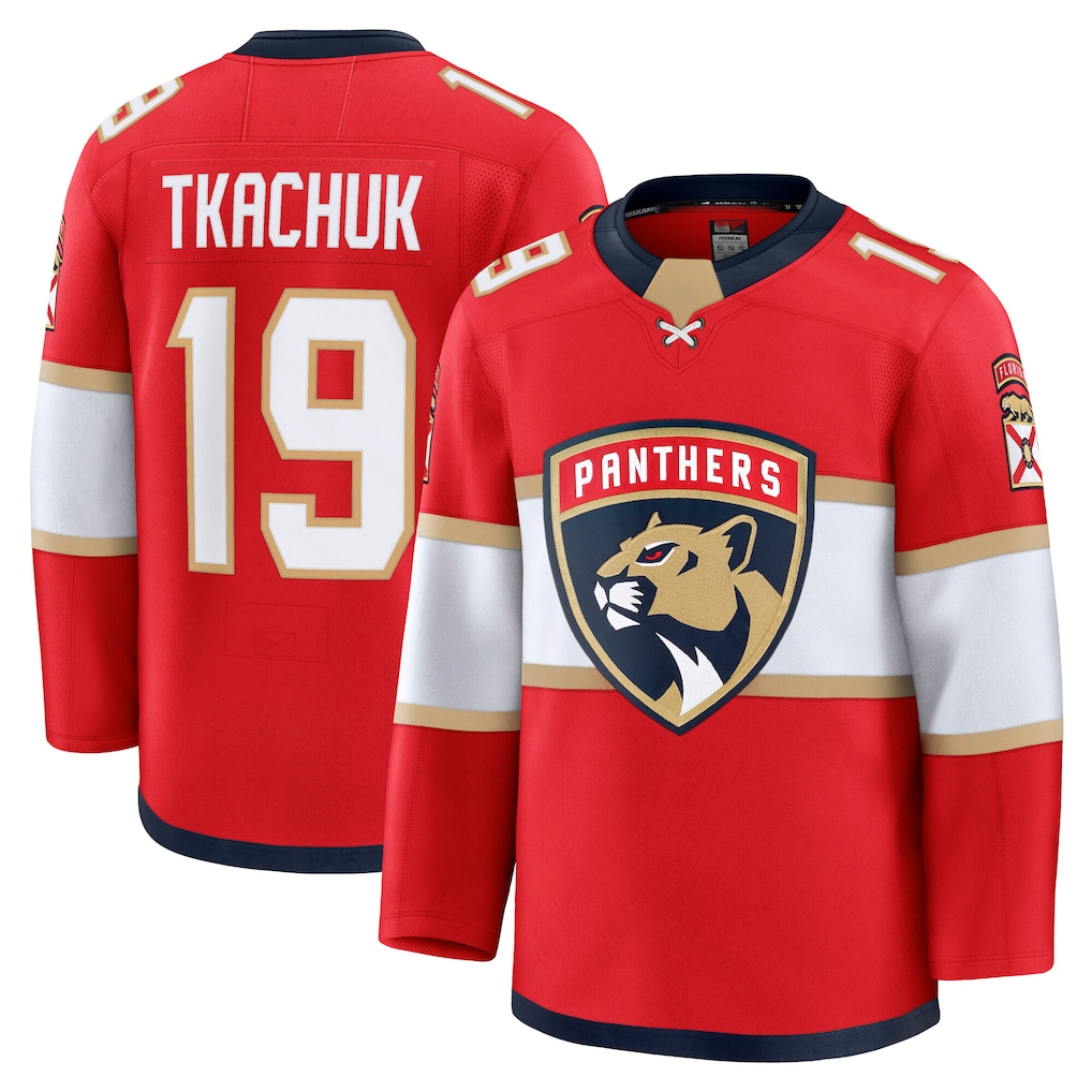 Punc F.Panthers #19 Matthew Tkachuk Red Home Premium Jerseys