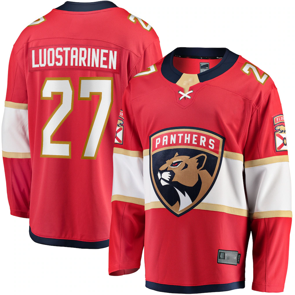 Punc F.Panthers #27 Eetu Luostarinen Red Home Breakaway Player Jerseys