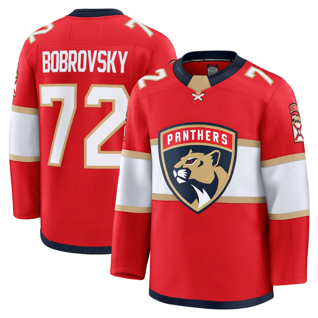 Punc F.Panthers #72 Sergei Bobrovsky Red Premium Jerseys