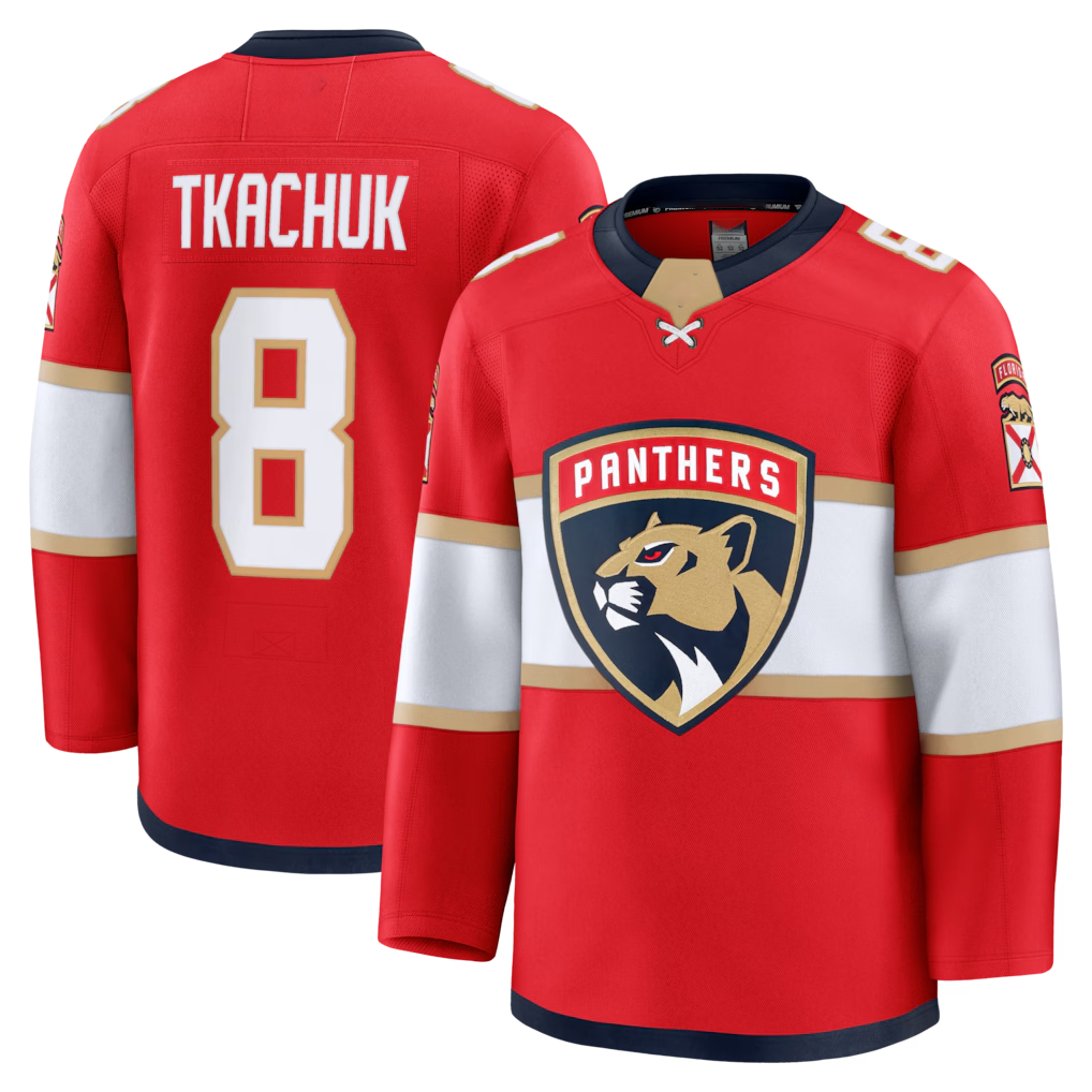 Punc F.Panthers #8 Brady Tkachuk Red Home Premium Jerseys