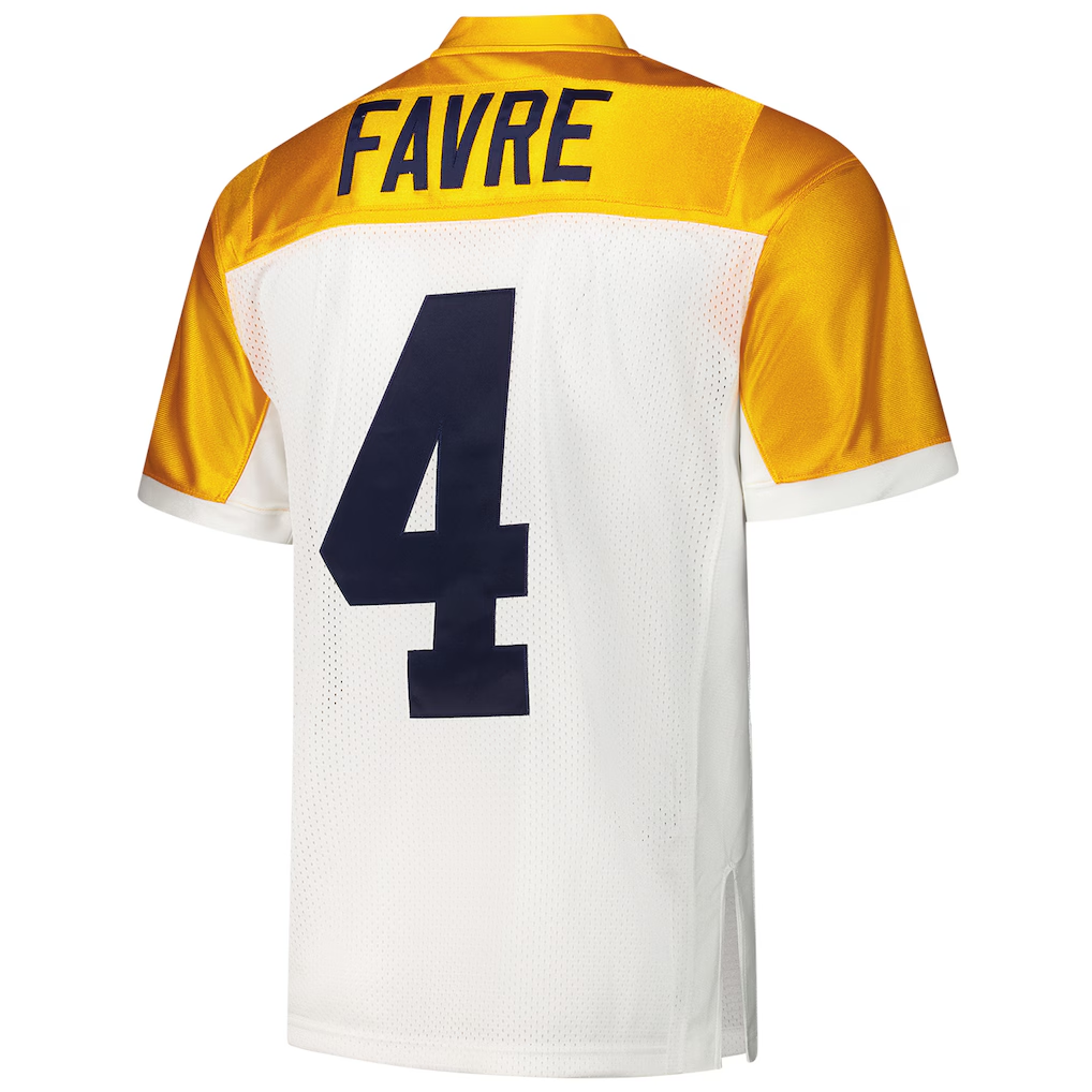 Punc GB.Packers 1994 #4 Brett Favre Mitchell & Ness White Authentic Throwback Retired Player Stitched Puhic Jersey