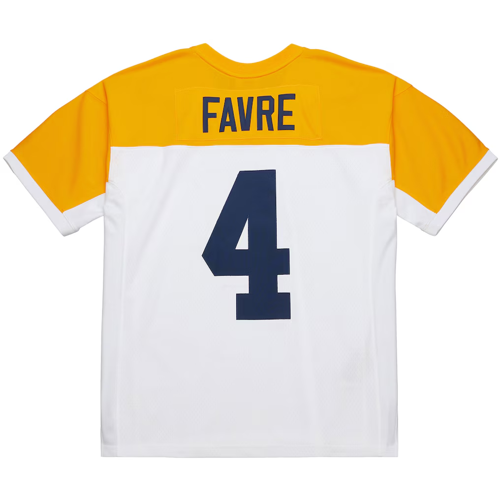 Punc GB.Packers #4 Brett Favre Mitchell & Ness White 1994 Legacy Replica Stitched Puhic Jersey