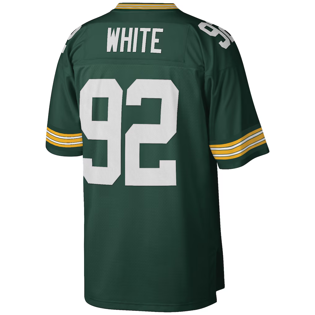 Punc GB.Packers 2010 #92 Reggie White Mitchell & Ness Green Big & Tall 1996 Retired Player Replica Stitched Puhic Jersey