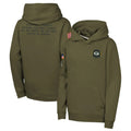 Punc GB.Packers Olive Salute to Service Pullover Hoodies Limited Blank Player Stitched Jerseys
