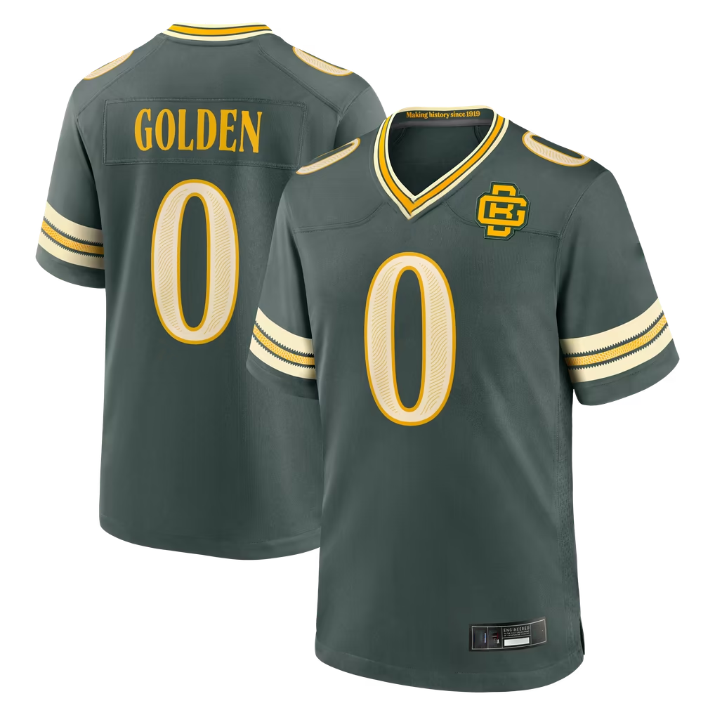 Punc GB.Packers #0 Matthew Golden Green 2026 Rivalries Collection Game Stitched Jerseys