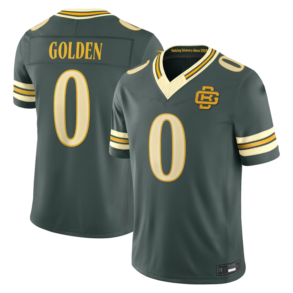 Punc GB.Packers #0 Matthew Golden Green 2026 Rivalries Collection Limited Stitched Jerseys