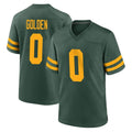 Punc GB.Packers #0 Matthew Golden Player Green Alternate Home Game Stitched Jerseys