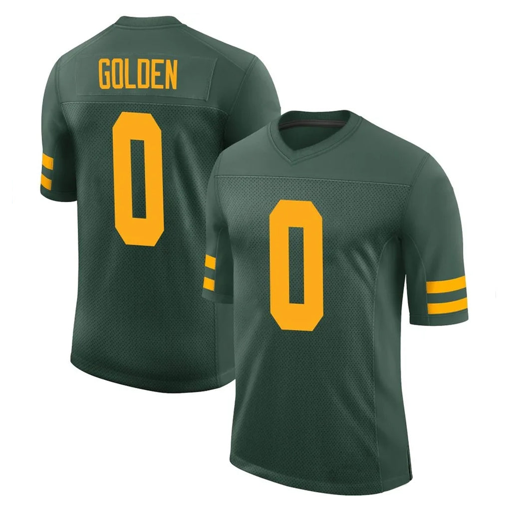 Punc GB.Packers #0 Matthew Golden Player Green Alternate Vapor Home Game Stitched Jerseys