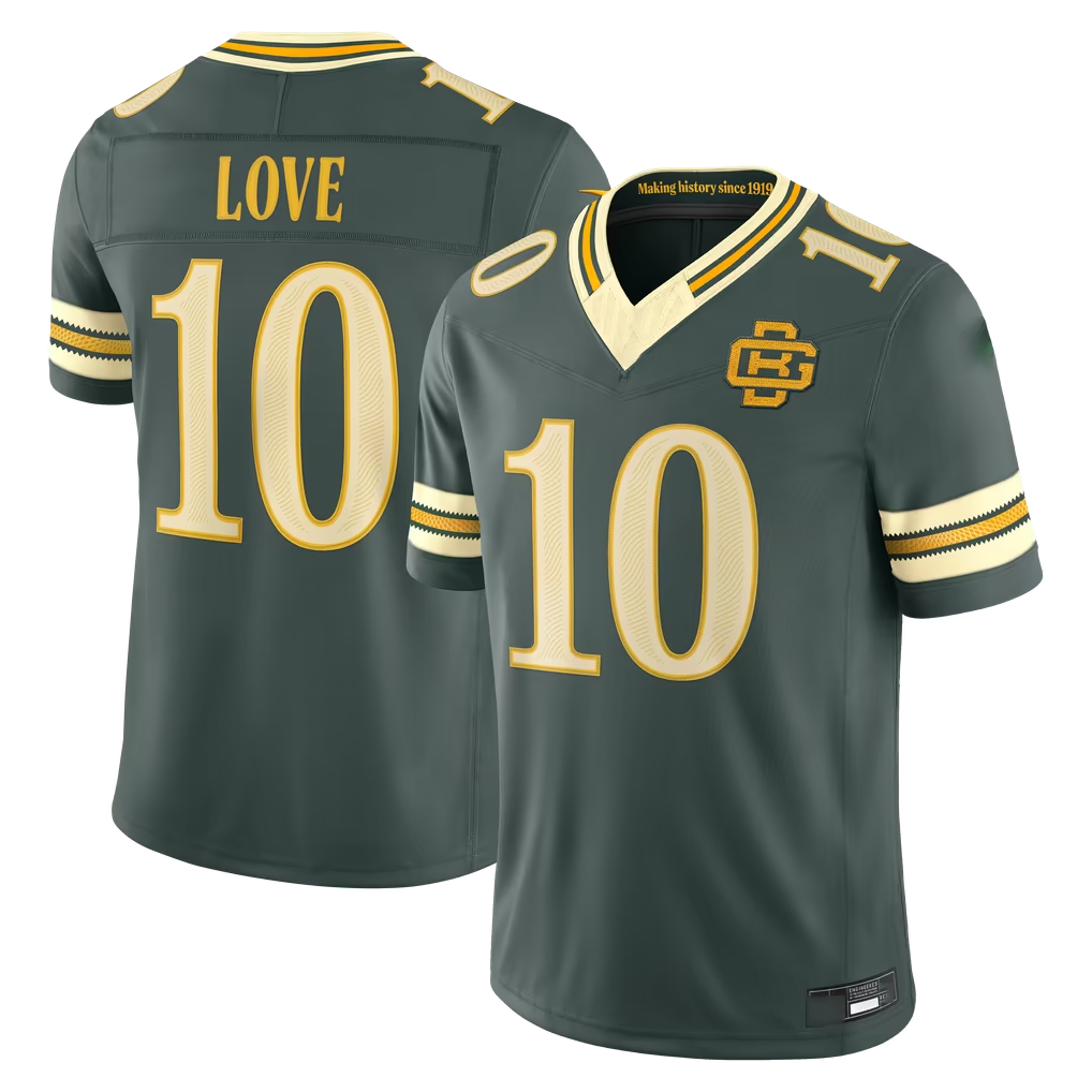 Punc GB.Packers #10 Jordan Love Green 2026 Rivalries Collection Limited Stitched Jerseys