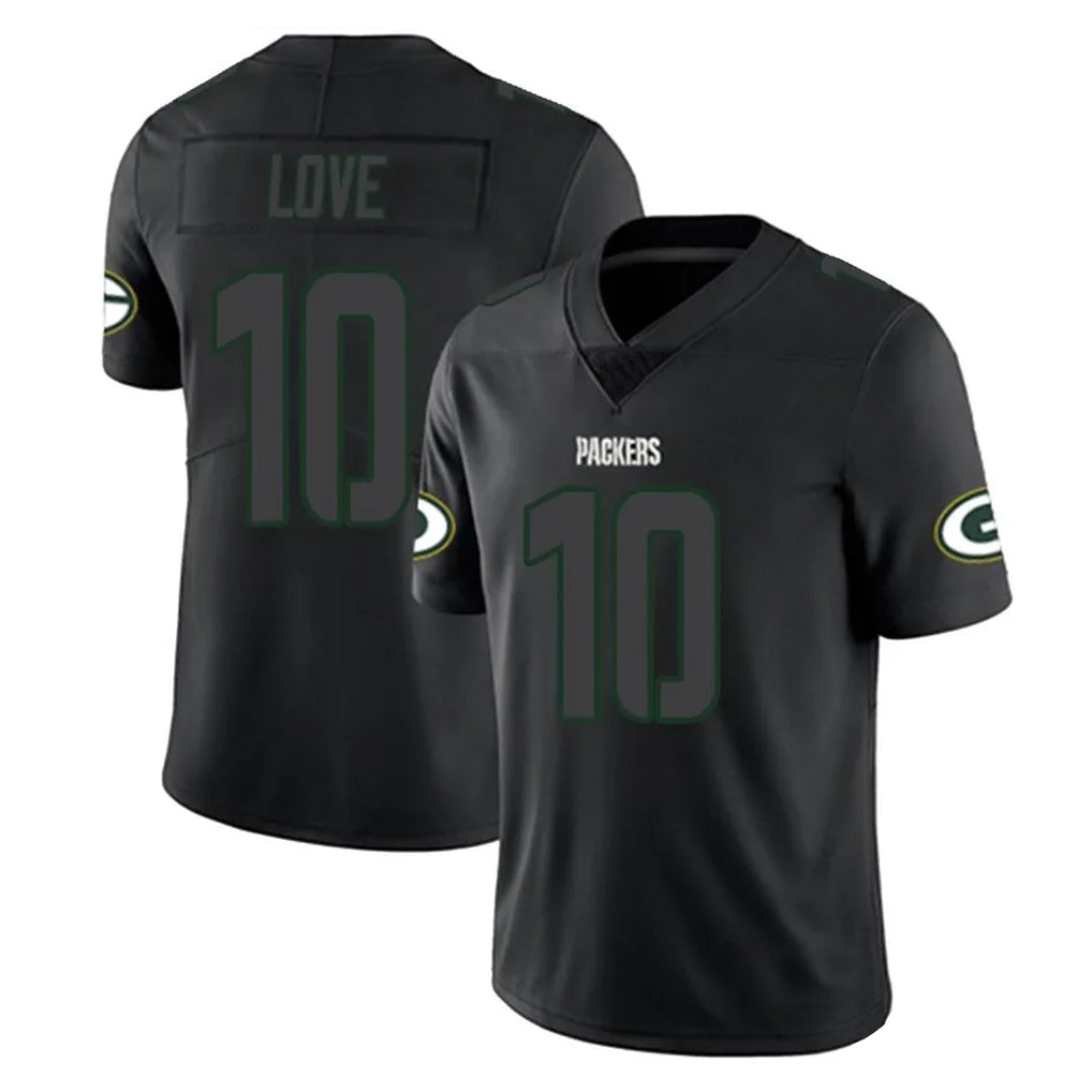 Punc GB.Packers #10 Jordan Love Player Black Impact Limited Home Game Stitched Jerseys