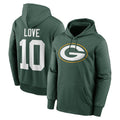 Punc GB.Packers #10 Jordan Love Player Green Therma Hoodie Game Stitched Jerseys