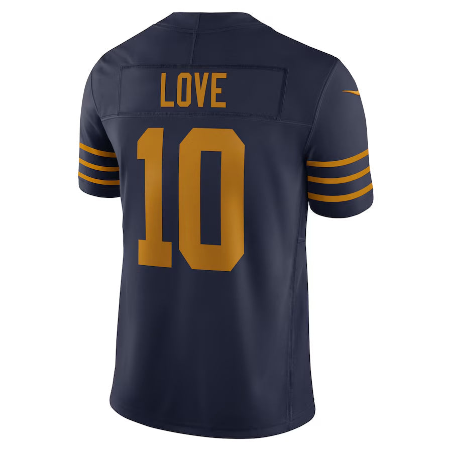 Punc GB.Packers #10 Jordan Love Player Navy Classic Vapor F.U.S.E. Limited Stitched Jerseys