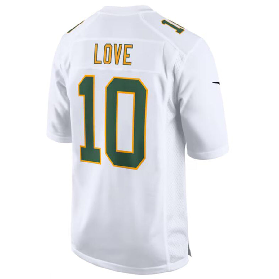 Punc GB.Packers #10 Jordan Love White Fashion Game Jersey American Stitched Jerseys