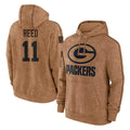 Punc GB.Packers #11 Jayden Reed Player Brown Salute to Service Hoodies Limited Game Stitched Jerseys