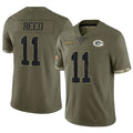 Punc GB.Packers #11 Jayden Reed Player Olive Salute To Service Limited Stitched Jerseys