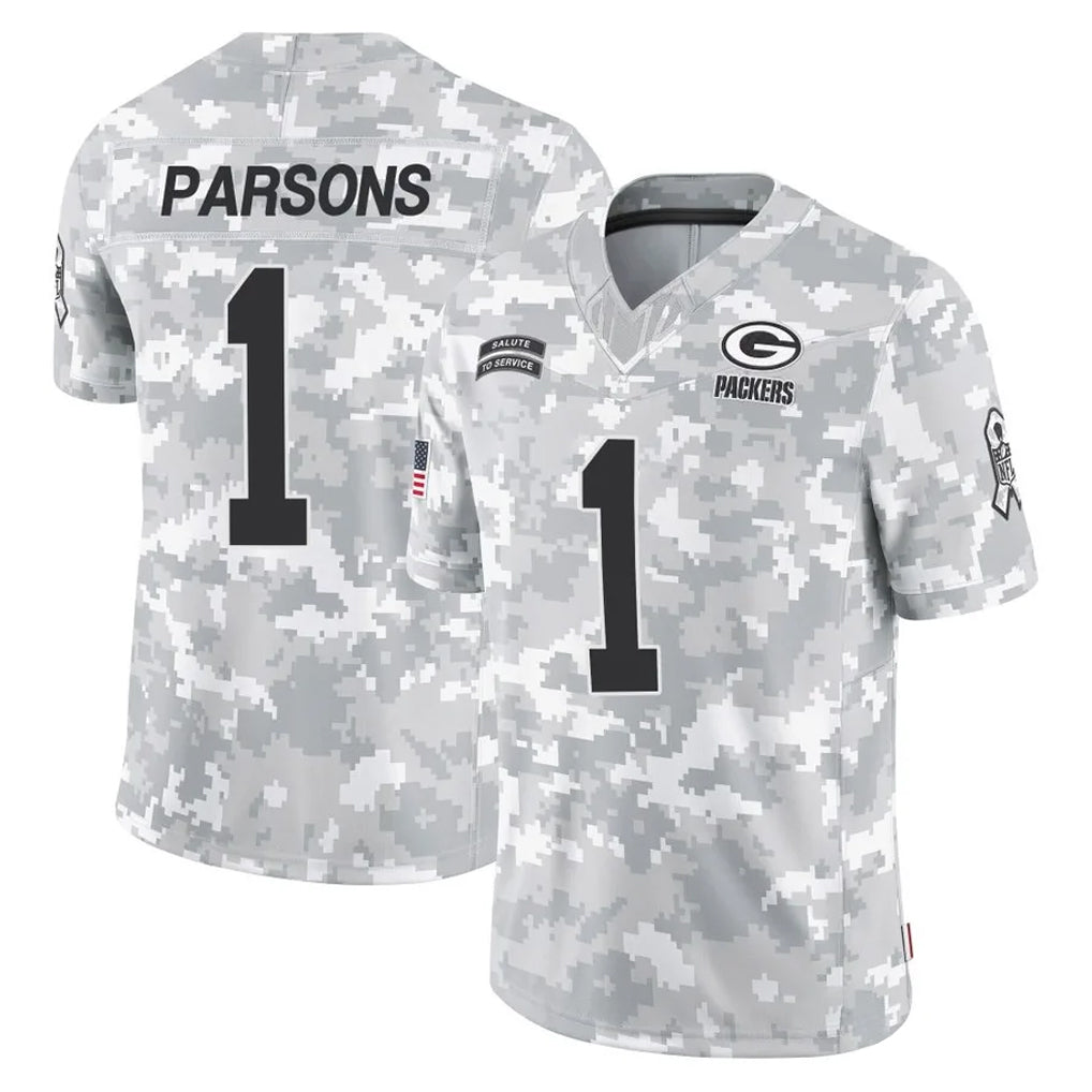 Punc GB.Packers #1 Micah Parsons Player Arctic Camo Salute To Service Limited Stitched Jerseys